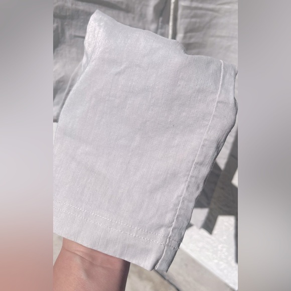 Sarah Pacini Linen Blend Sophie Pant, Made in Italy, Size 8/10, Light Grey - Picture 6 of 7